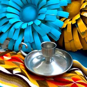 PREISNER PEWTER FINGERTIP CANDLE STICK HOLDER PREISNER #2052 PREOWNED 1970’s